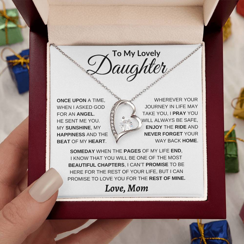 Beautiful Daughter Gift From Mom - Forever Love Necklace