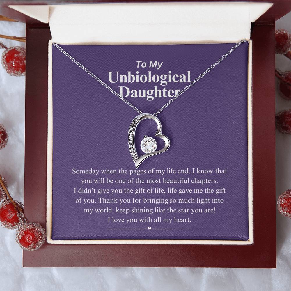 To My Unbiological Daughter l Forever Love Necklace