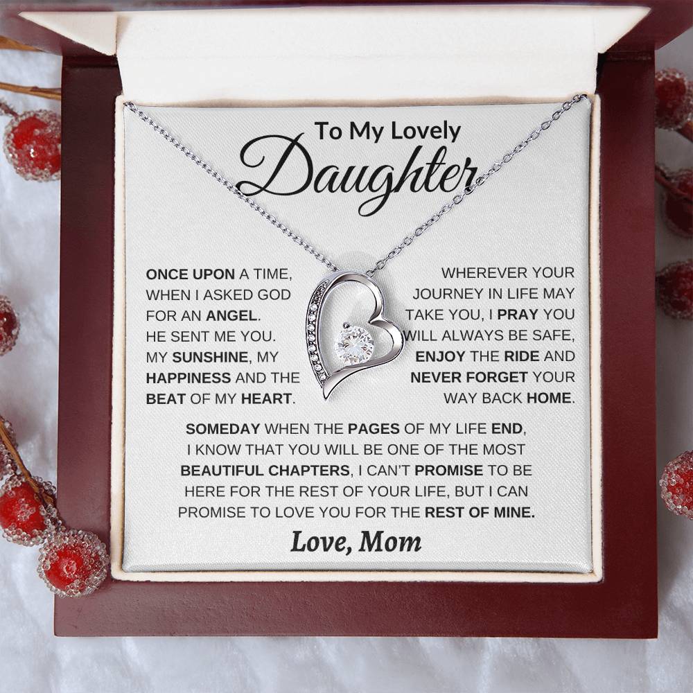 Beautiful Daughter Gift From Mom - Forever Love Necklace