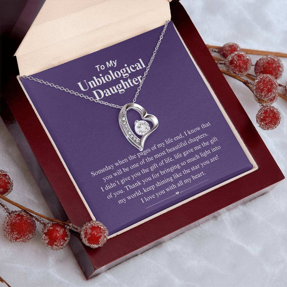 To My Unbiological Daughter l Forever Love Necklace