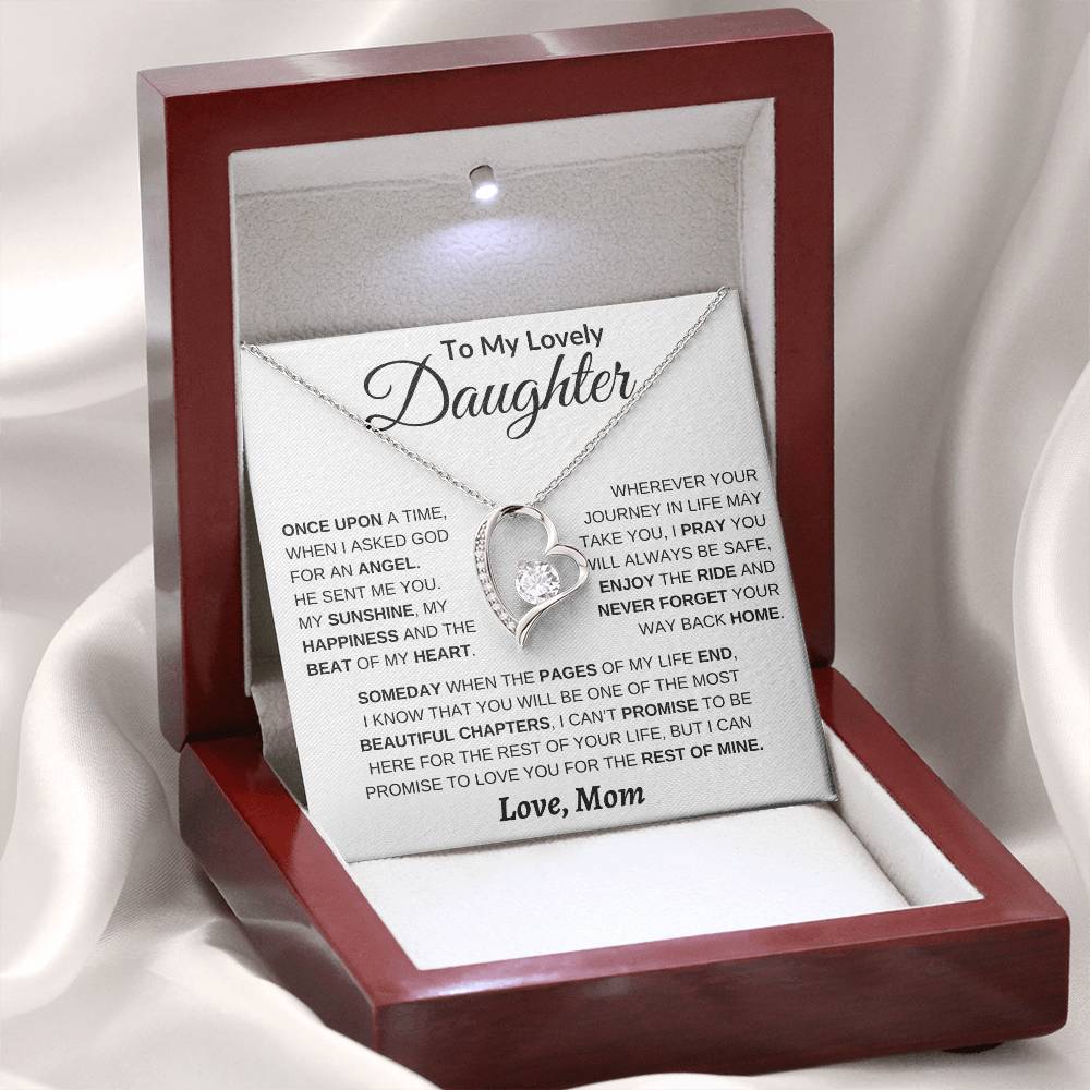 Beautiful Daughter Gift From Mom - Forever Love Necklace