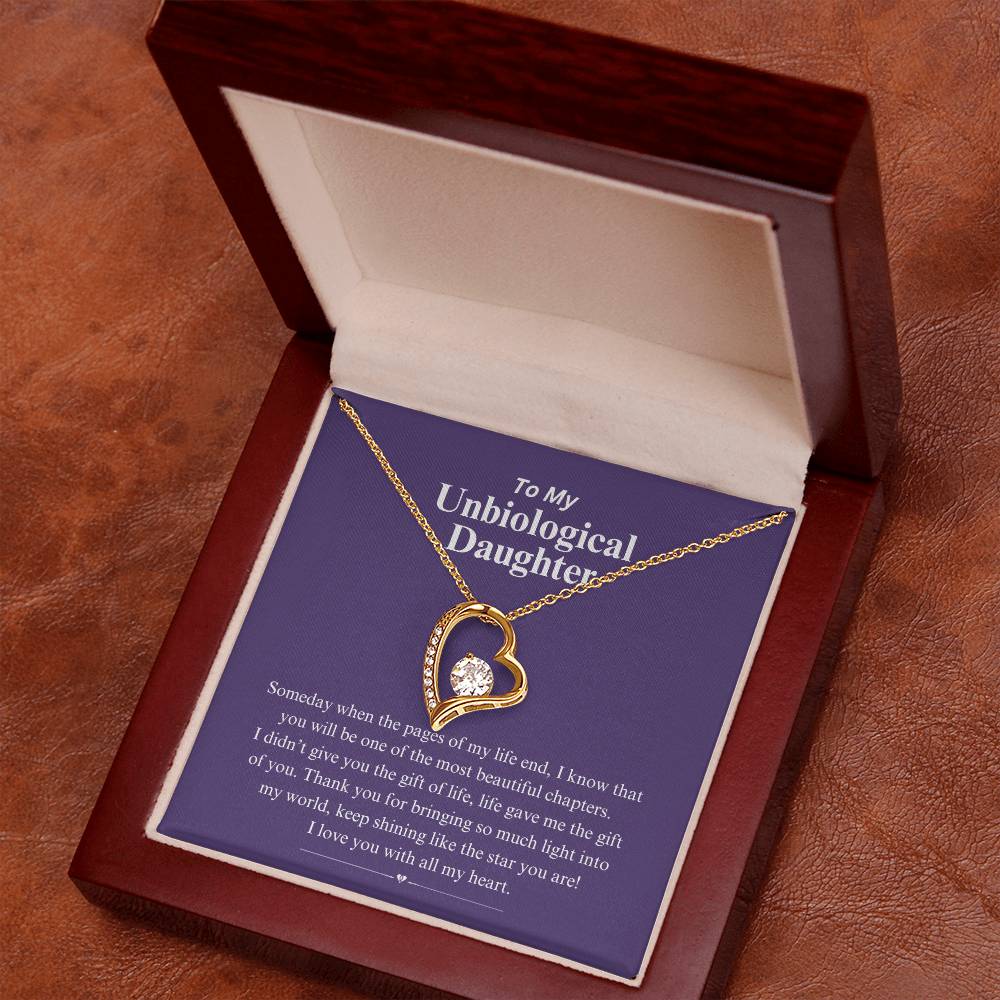 To My Unbiological Daughter l Forever Love Necklace