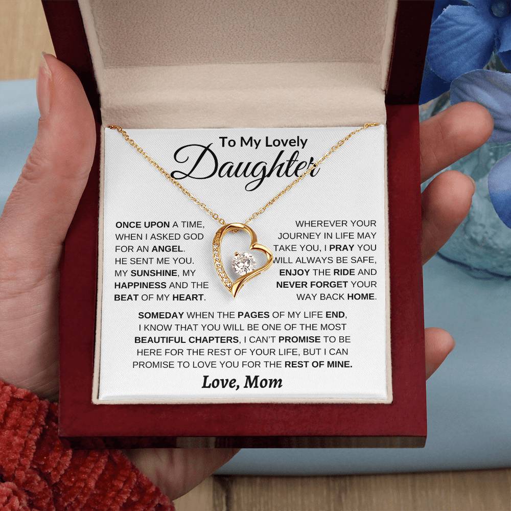 Beautiful Daughter Gift From Mom - Forever Love Necklace