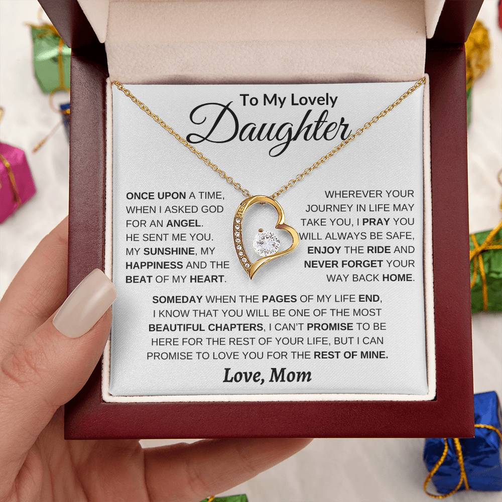 Beautiful Daughter Gift From Mom - Forever Love Necklace