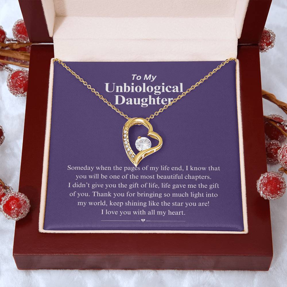 To My Unbiological Daughter l Forever Love Necklace