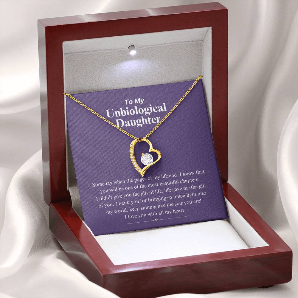 To My Unbiological Daughter l Forever Love Necklace