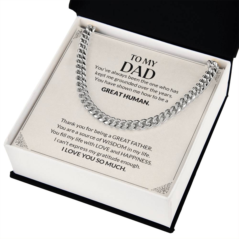 To My Dad | I Love You So Much - Cuban Link Chain