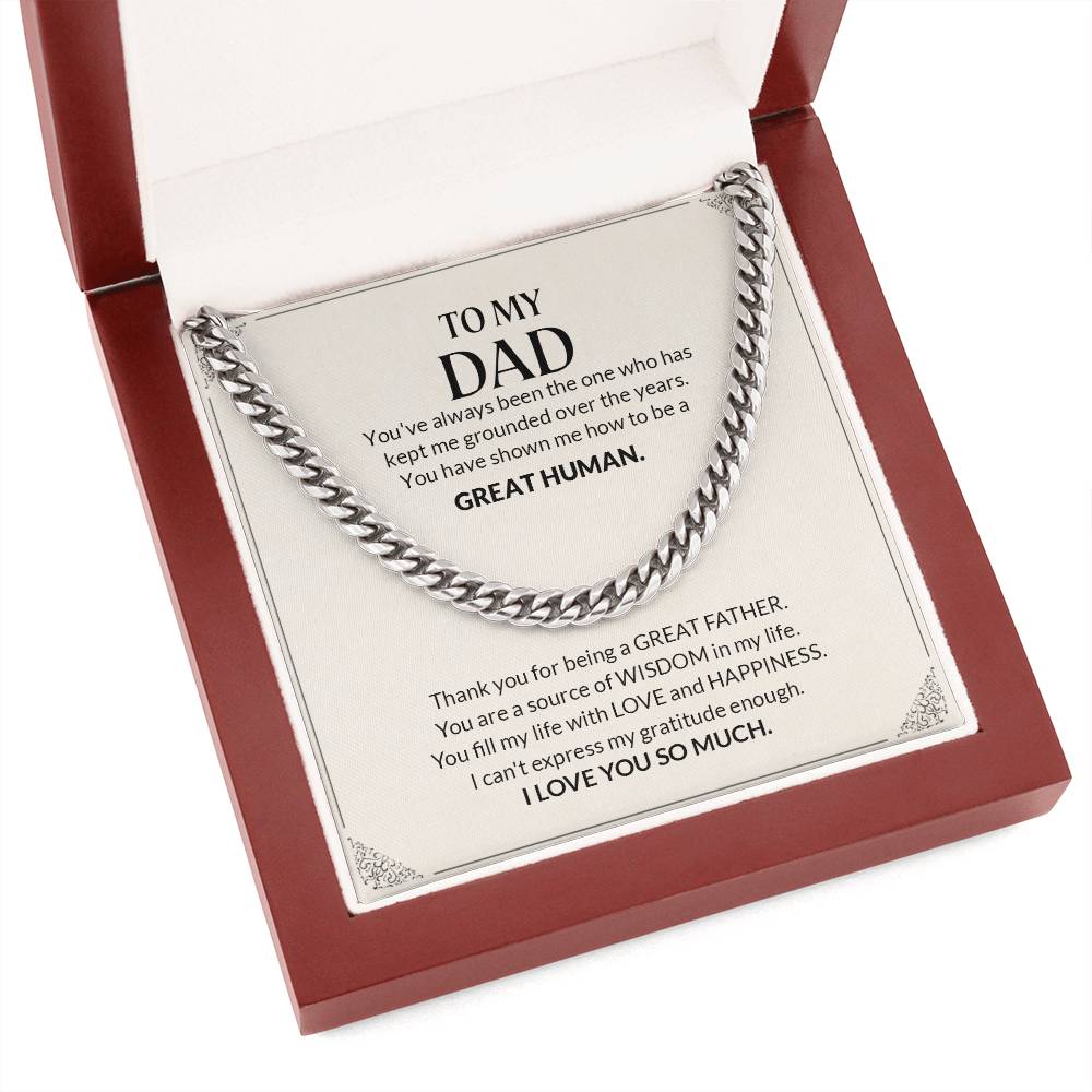 To My Dad | I Love You So Much - Cuban Link Chain