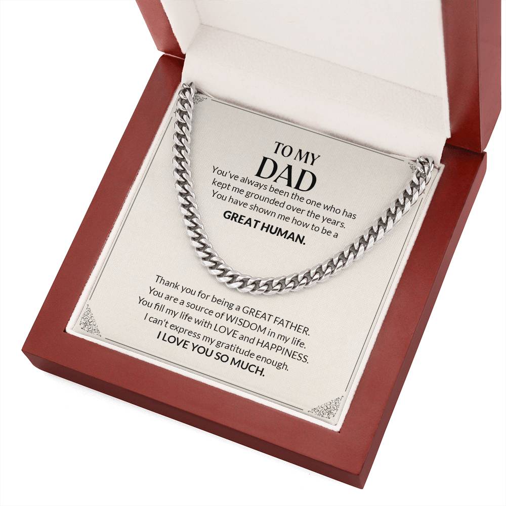 To My Dad | I Love You So Much - Cuban Link Chain