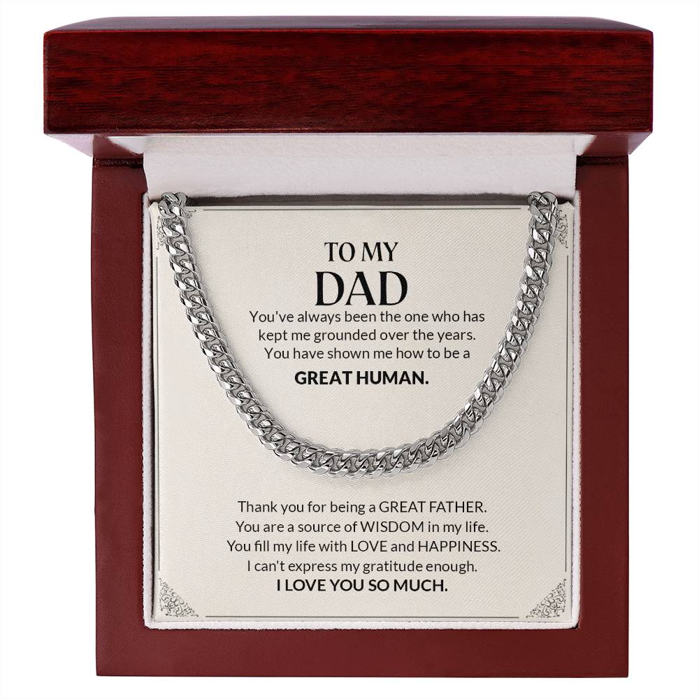 To My Dad | I Love You So Much - Cuban Link Chain