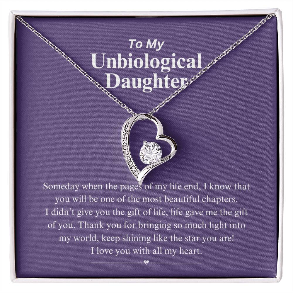 To My Unbiological Daughter l Forever Love Necklace