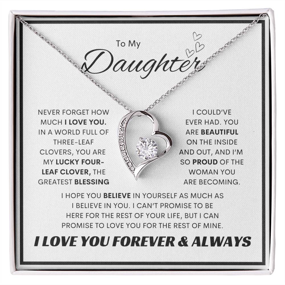 To My Daughter l Forever Love Necklace