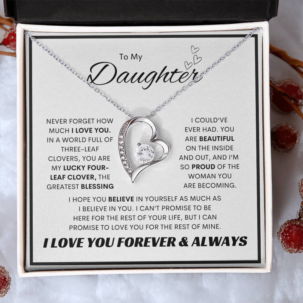 To My Daughter l Forever Love Necklace