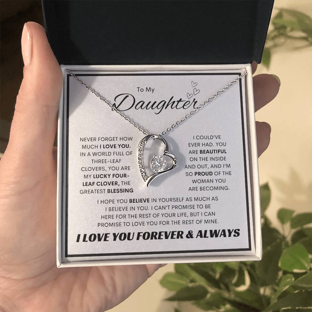 To My Daughter l Forever Love Necklace