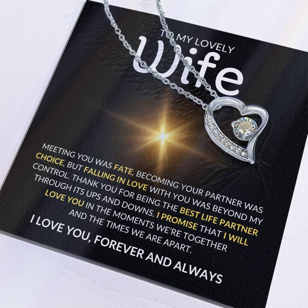 To My Lovely Wife - Forever Love Necklace