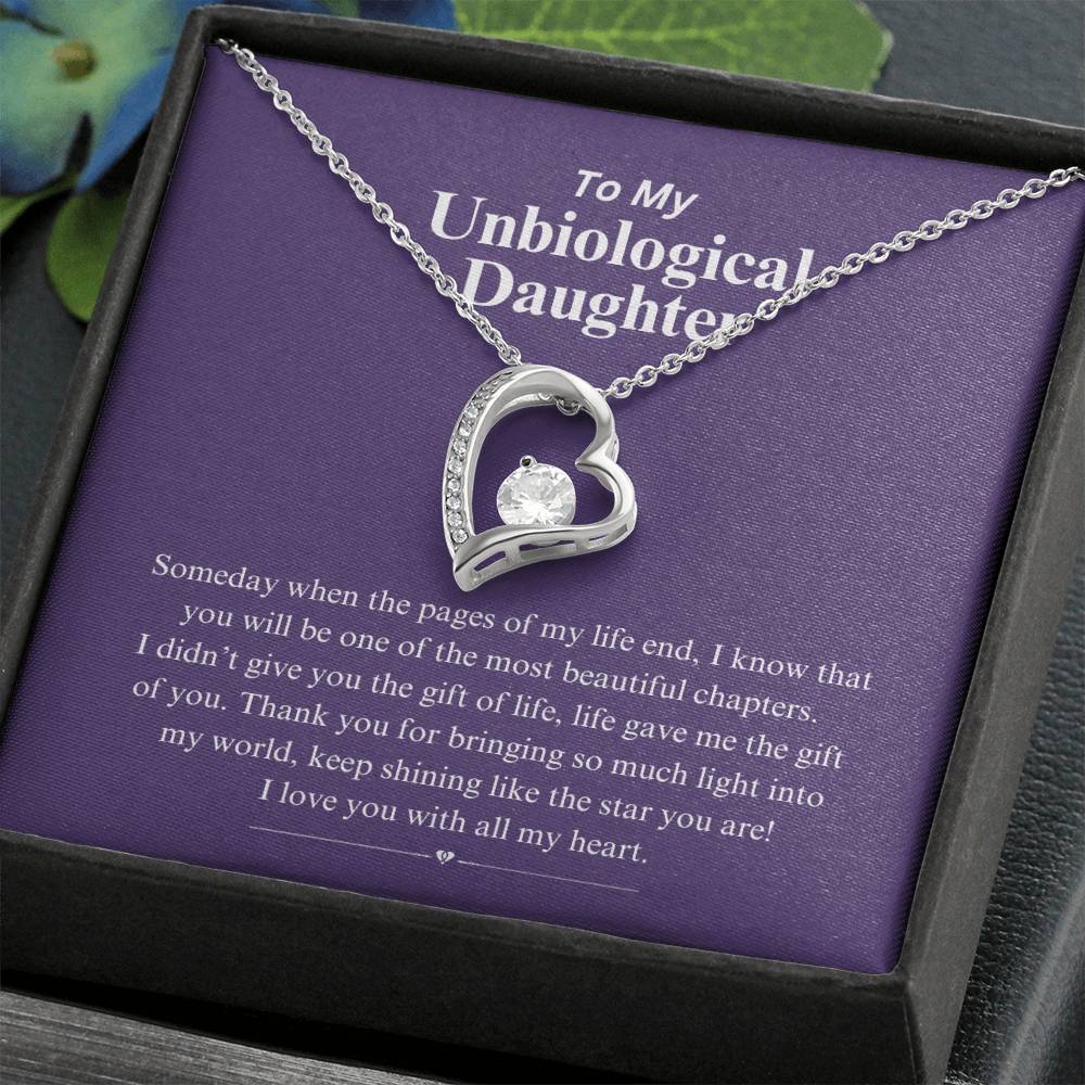 To My Unbiological Daughter l Forever Love Necklace