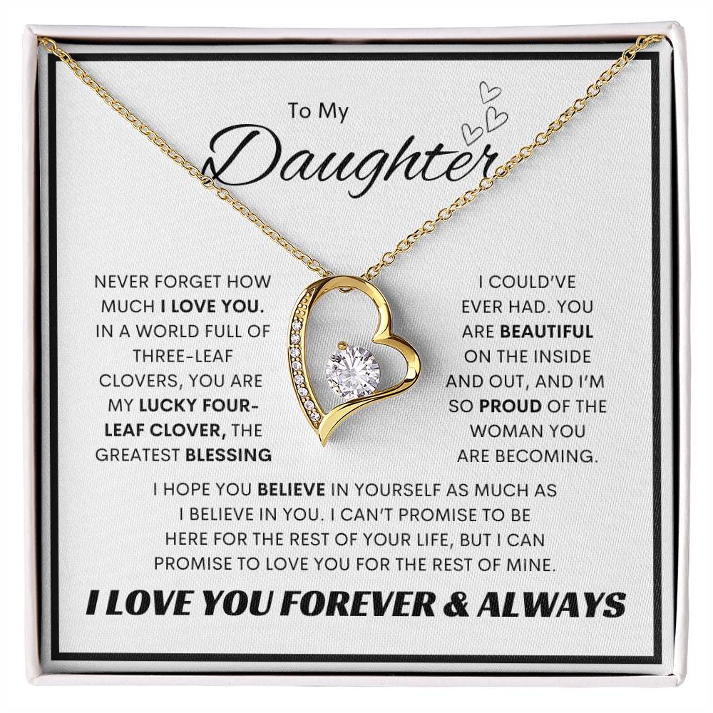 To My Daughter l Forever Love Necklace