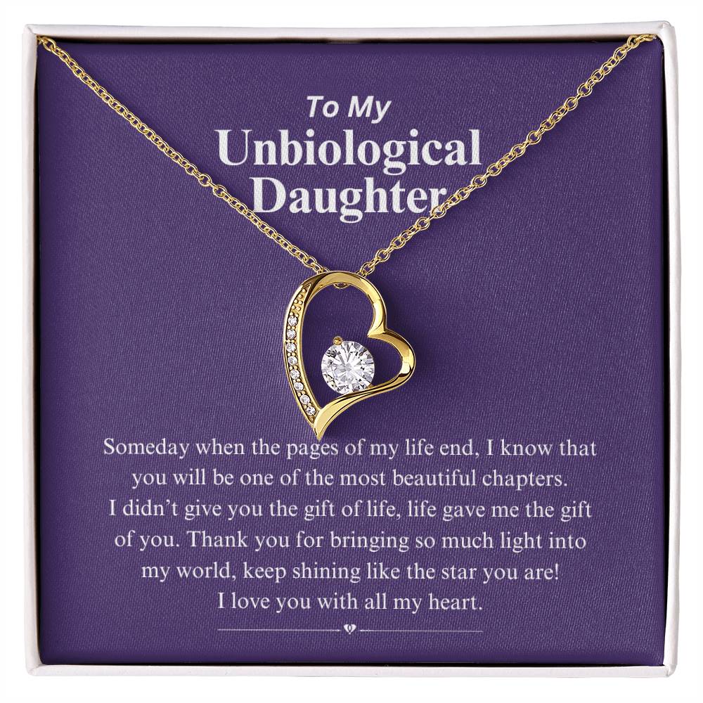 To My Unbiological Daughter l Forever Love Necklace