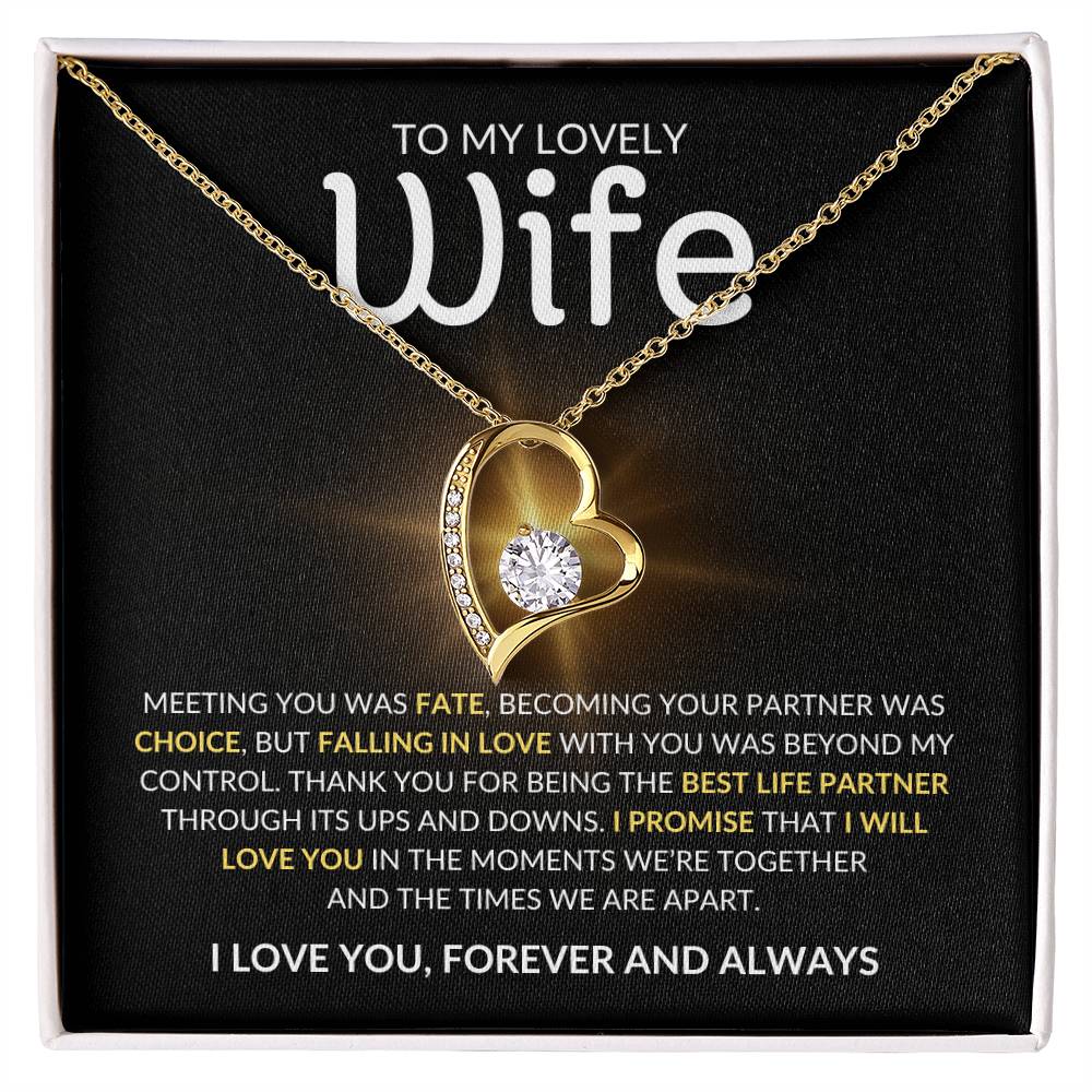 To My Lovely Wife - Forever Love Necklace