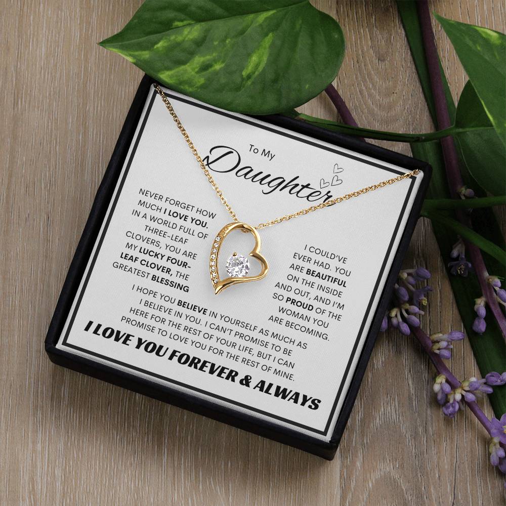 To My Daughter l Forever Love Necklace