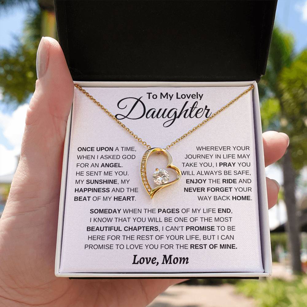 Beautiful Daughter Gift From Mom - Forever Love Necklace