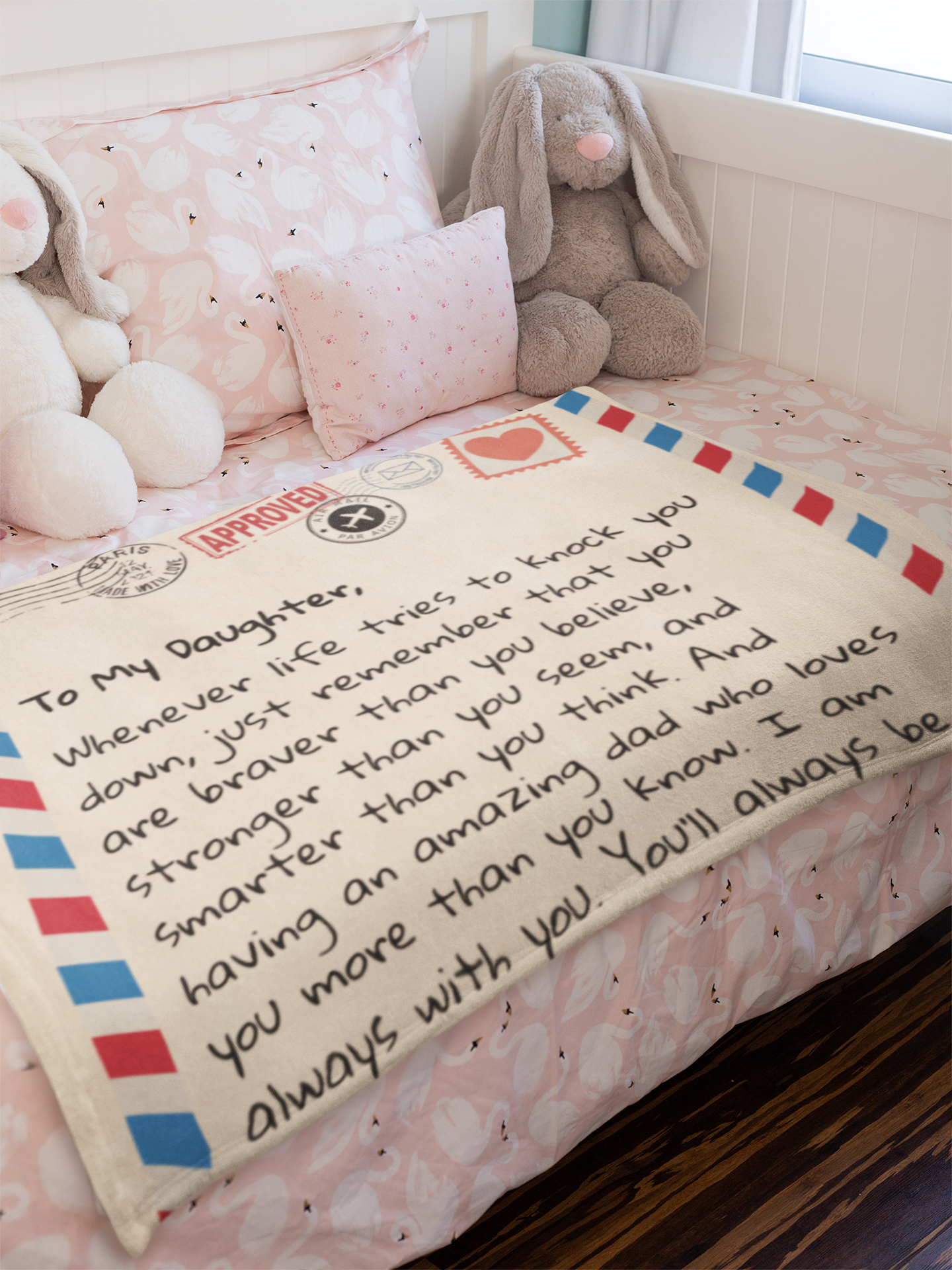 To My Daughter Letter Blanket - Love Dad