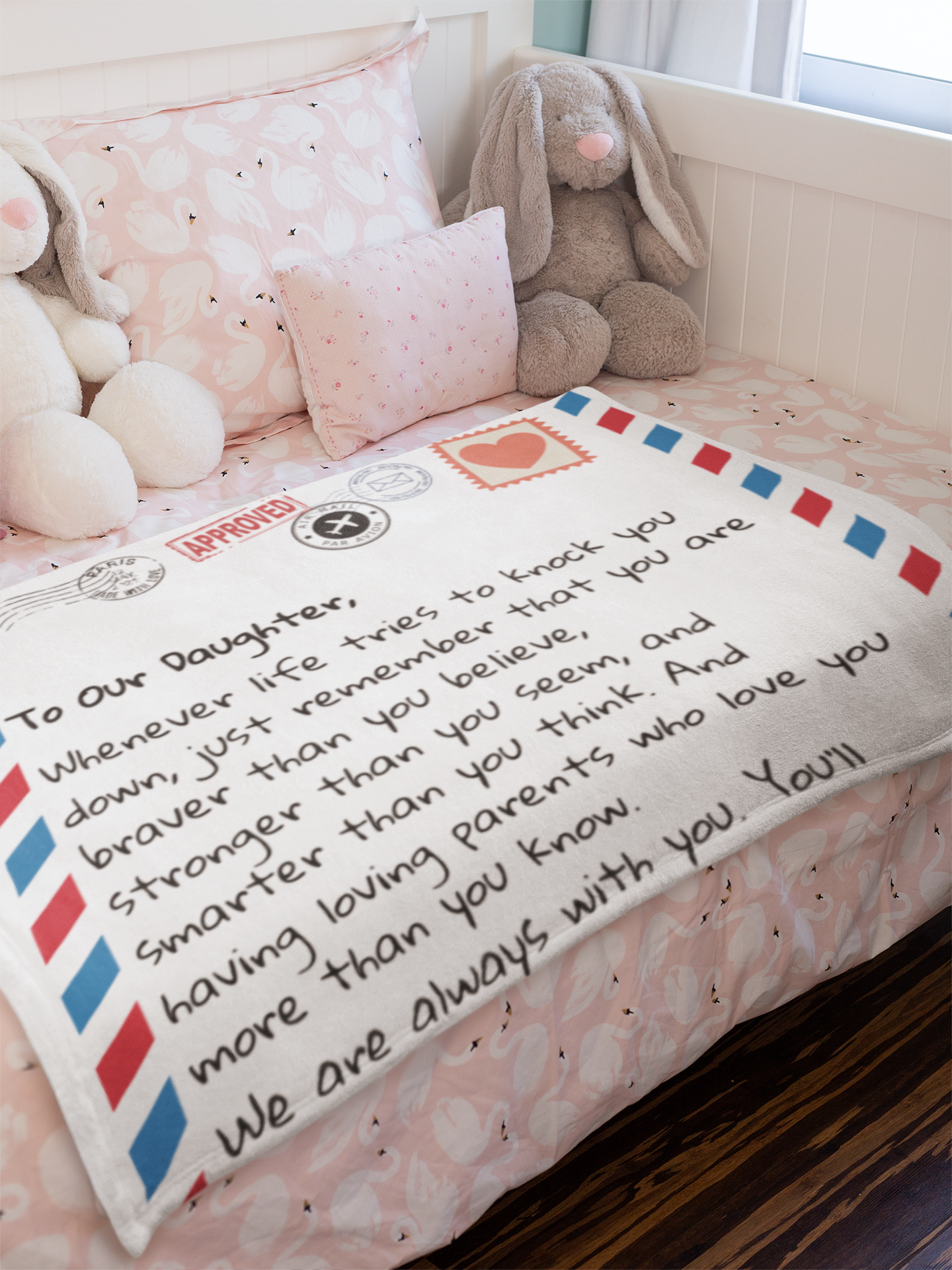 To Our Daughter Letter Blanket - From Mom & Dad