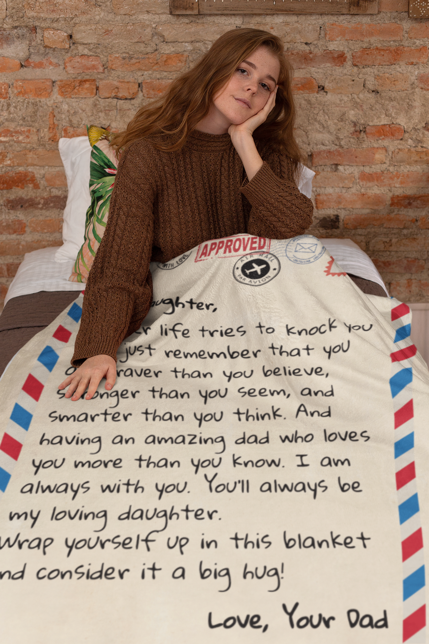 To My Daughter Letter Blanket - Love Dad