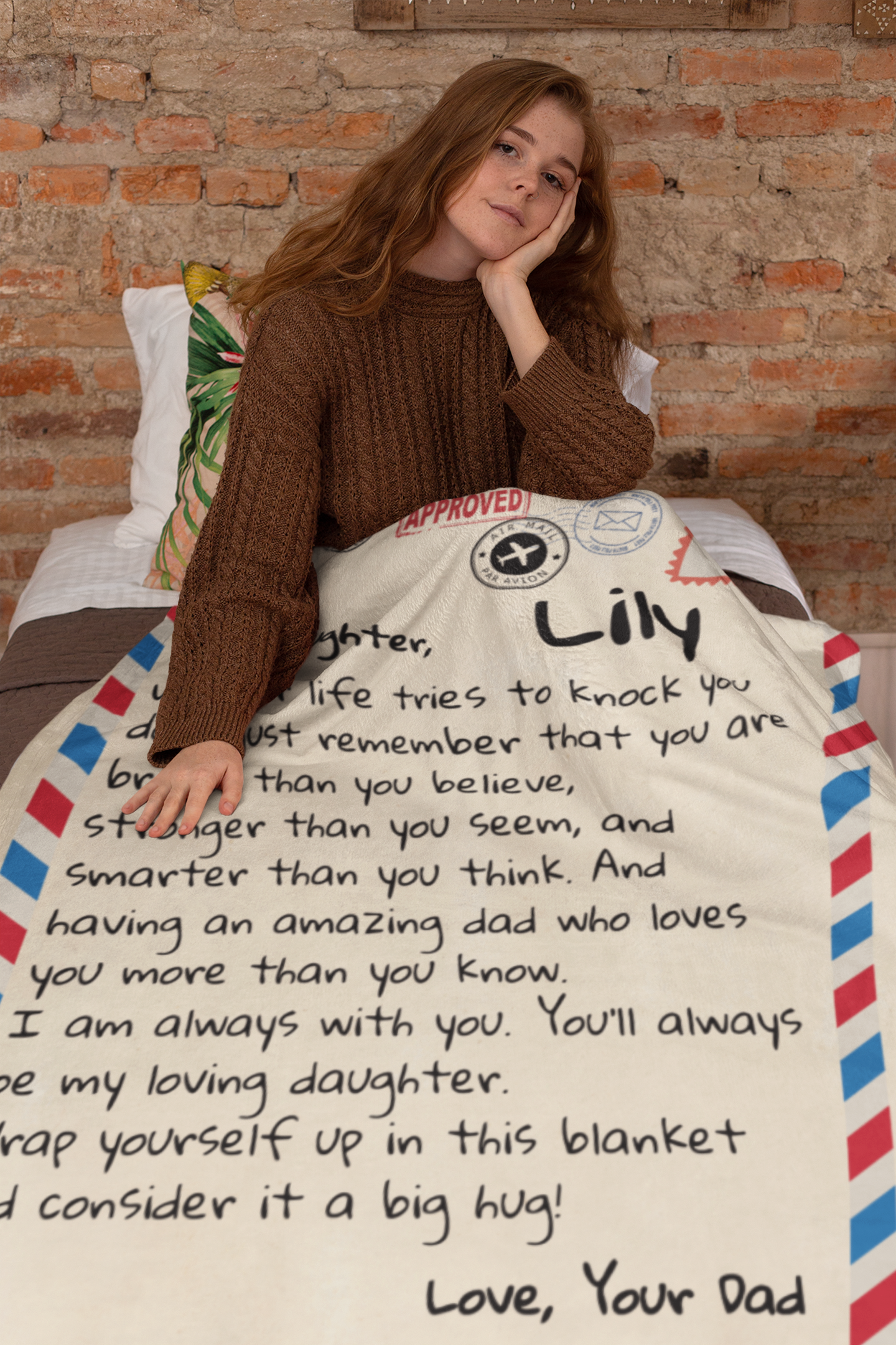 Personalized To My Daughter Blanket - Love Dad