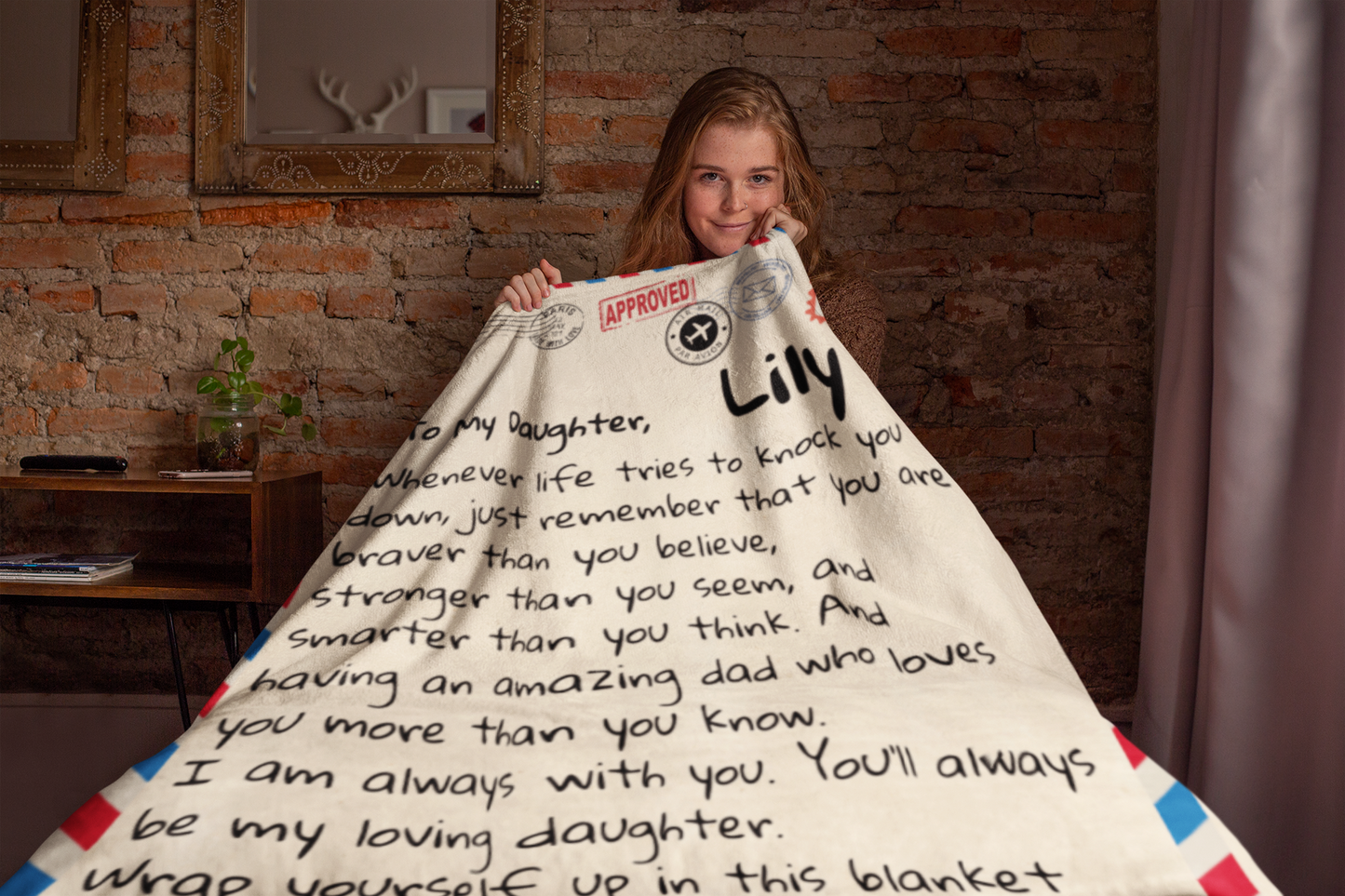 Personalized To My Daughter Blanket - Love Dad