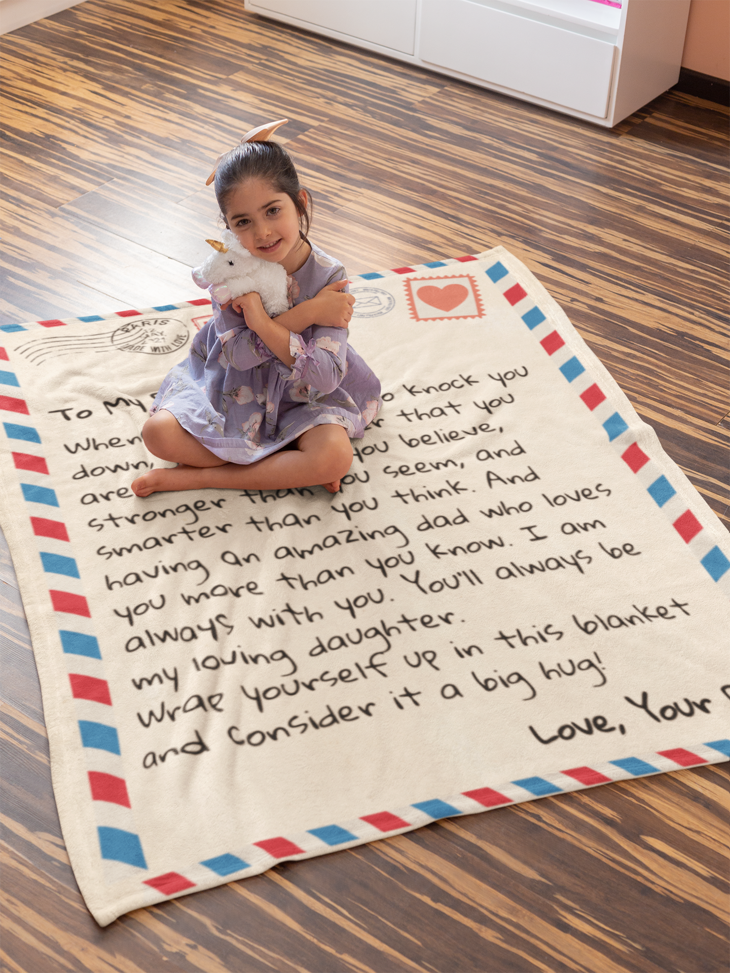 To My Daughter Letter Blanket - Love Dad