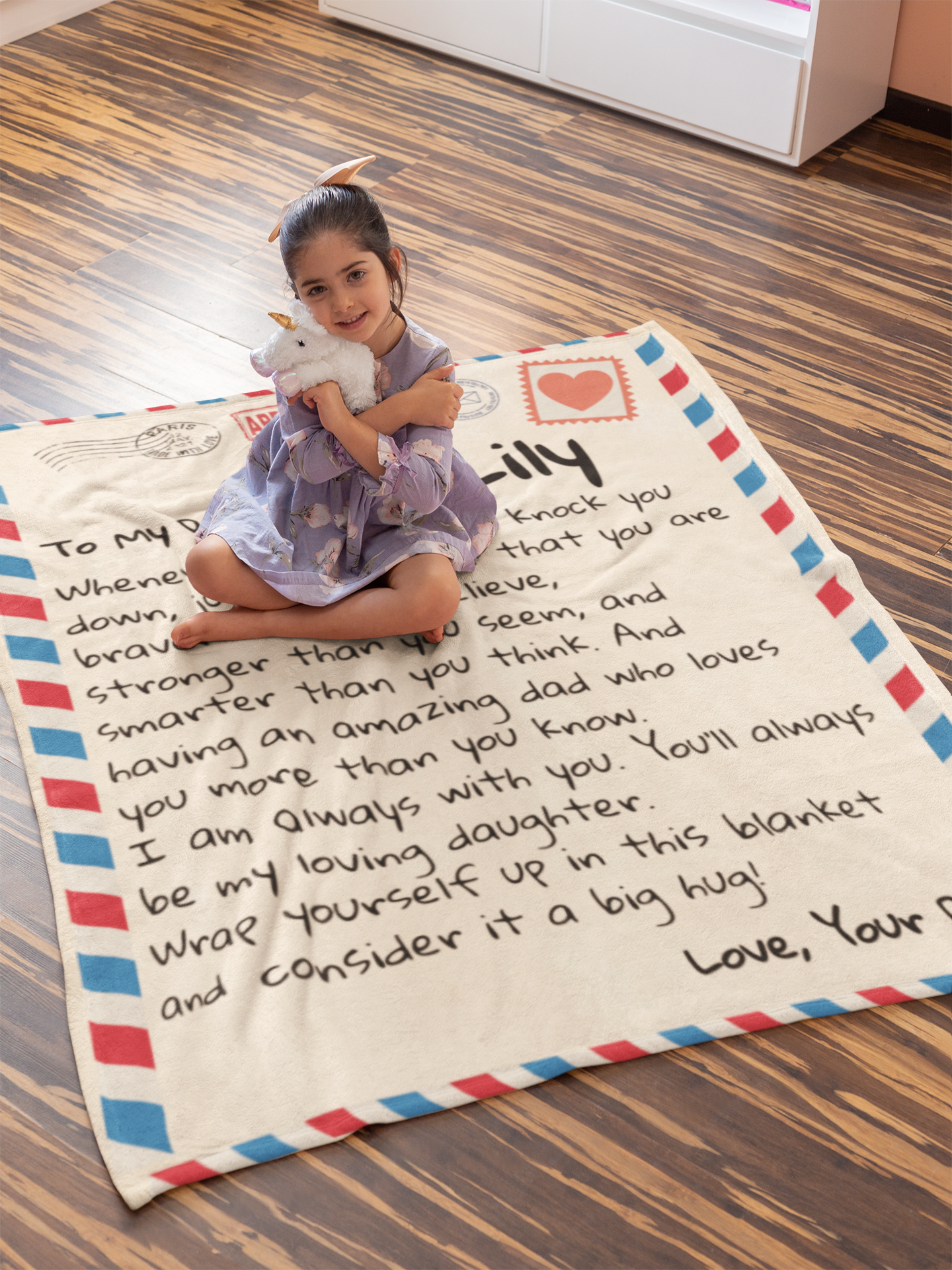 Personalized To My Daughter Blanket - Love Dad