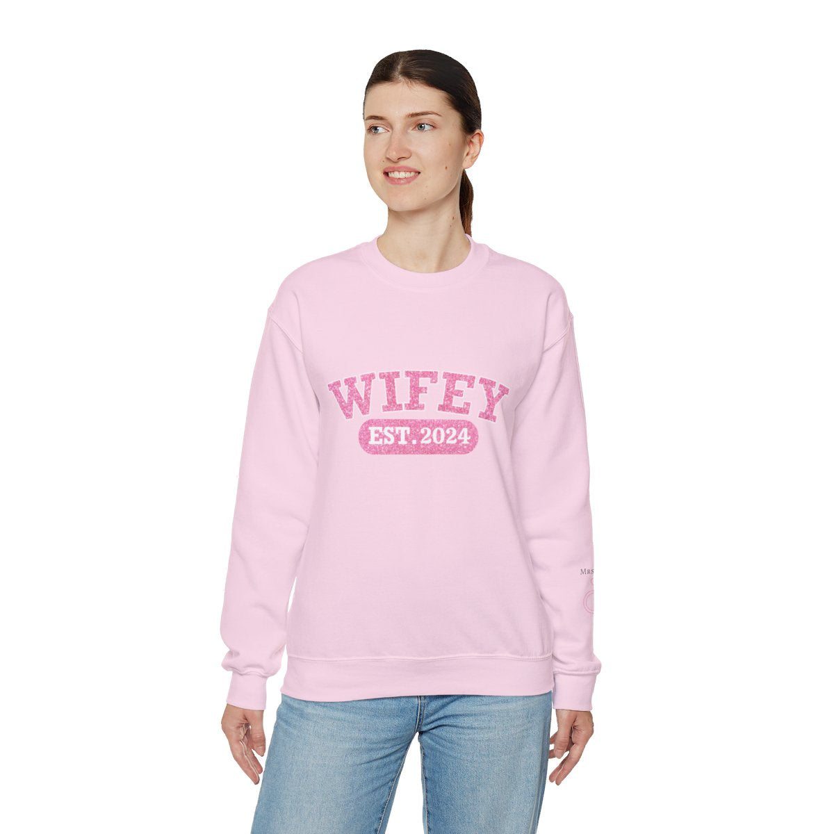 Personalized Wifey Crewneck Sweatshirt