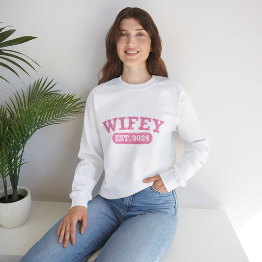 Personalized Wifey Crewneck Sweatshirt